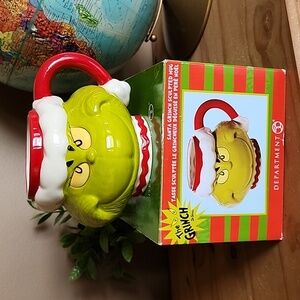Department 56 Santa Grinch sculpted mug